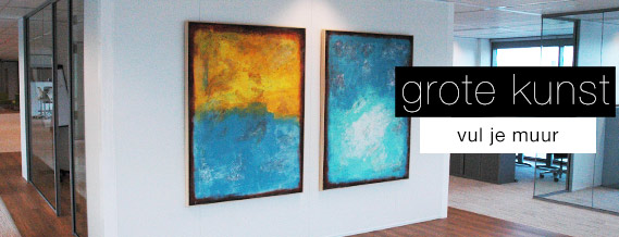 vul je muur met grote abstracte kunst