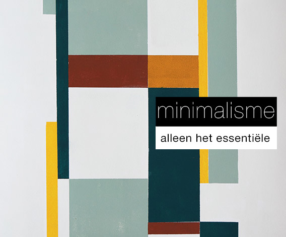 minimalisme kunst rood blauw grijs abstract