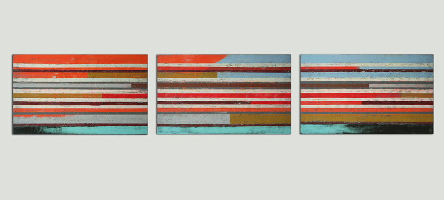 Pop Art Lines triptych, by Ronald Hunter kunst in opdracht