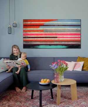 schilderij neon kleuren