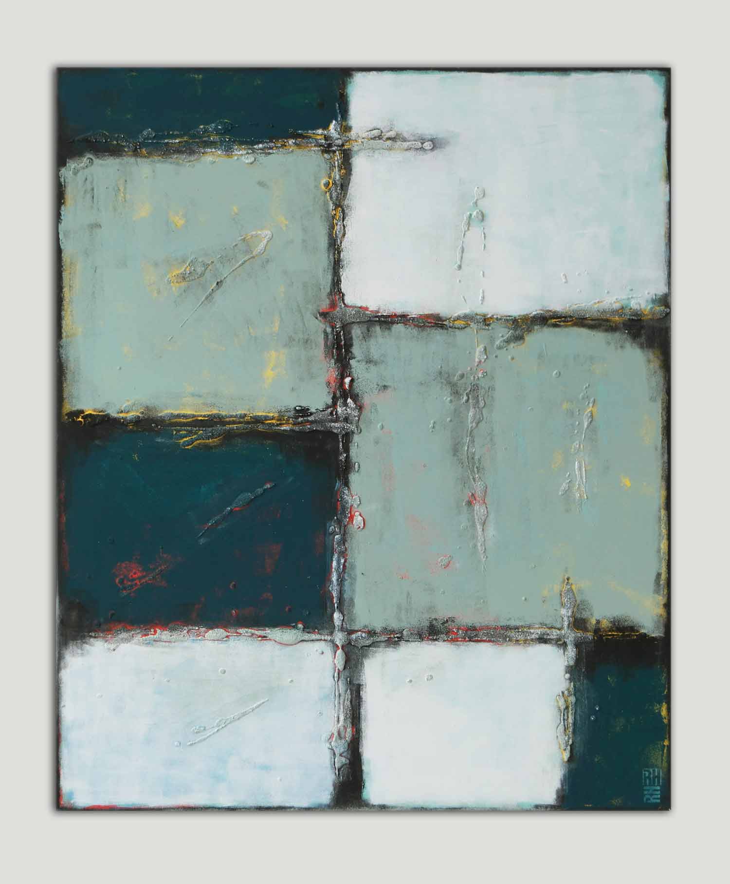 abstract lots kunst aan de muur kubisme