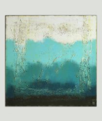blauw schilderij