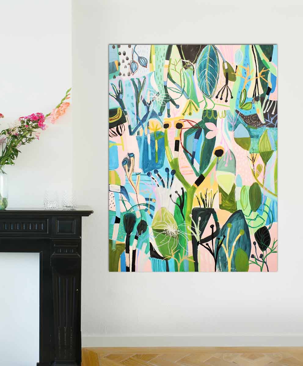 bloemen_schilderij_tropisch_botanisch_kleurrijk_roxier_art_room