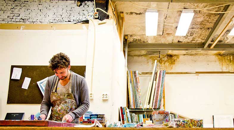 Werkende Kunstenaar betaalbare kunst