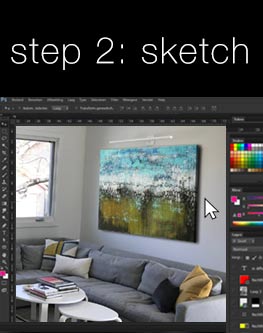 digital sketch artwork interior design