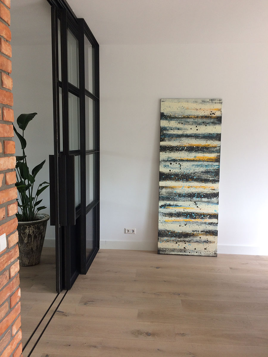 Custom artwork in Dutch home, by Ronald Hunter kunst in opdracht