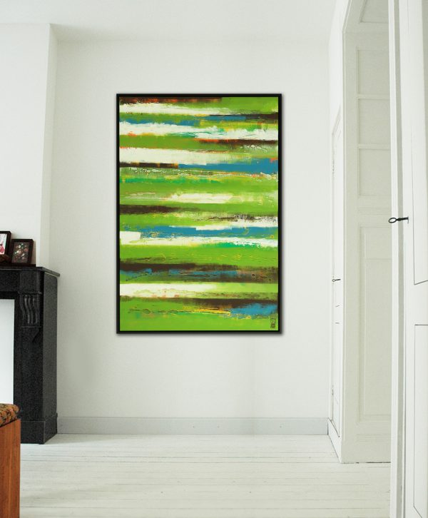 groen abstract schilderij