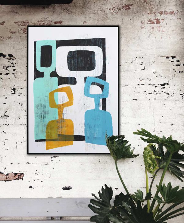 Family Portrait Blue - Large - Afbeelding 2