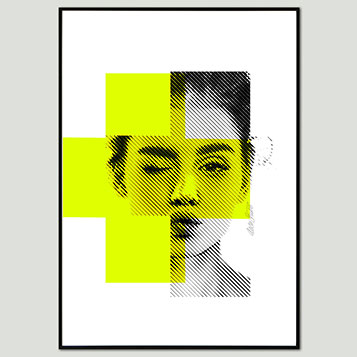 klein schilderij in lijst
