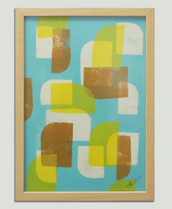 Yellow & Blue Stacked - Incl. Lijst - Afbeelding 3