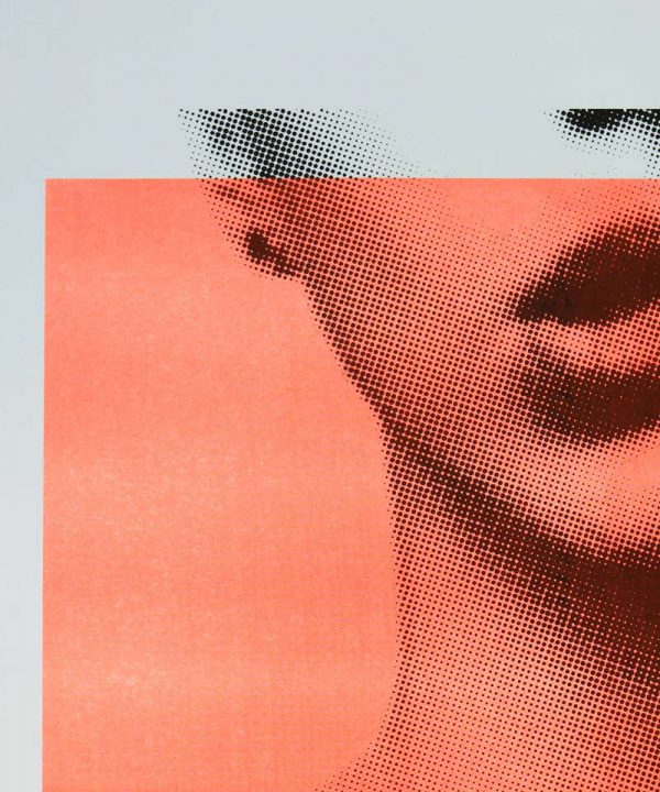 Riso Print Biting Lip - Pastel Orange - Afbeelding 3