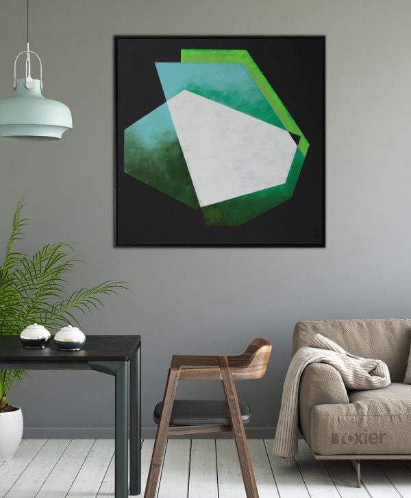 Diamond Blue Bird - Abstract schilderij - Afbeelding 2