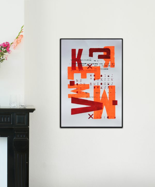 neon oranje kunst