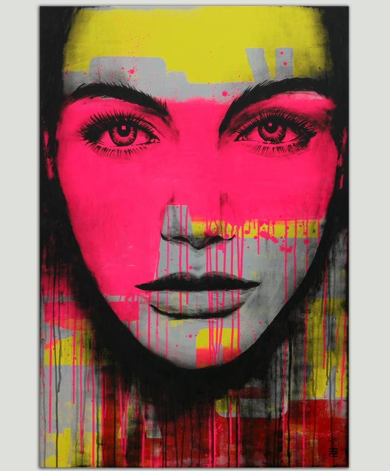 neon pop art portret