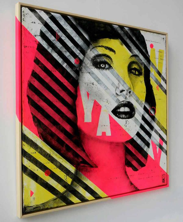 Striped Pink - Incl Lijst - Ronald Hunter - Afbeelding 3
