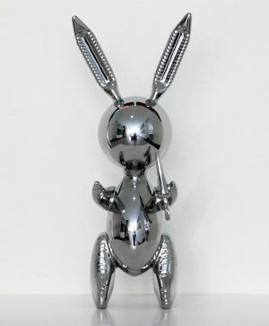 balloon rabbit silver