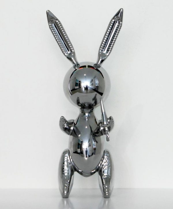 balloon rabbit silver