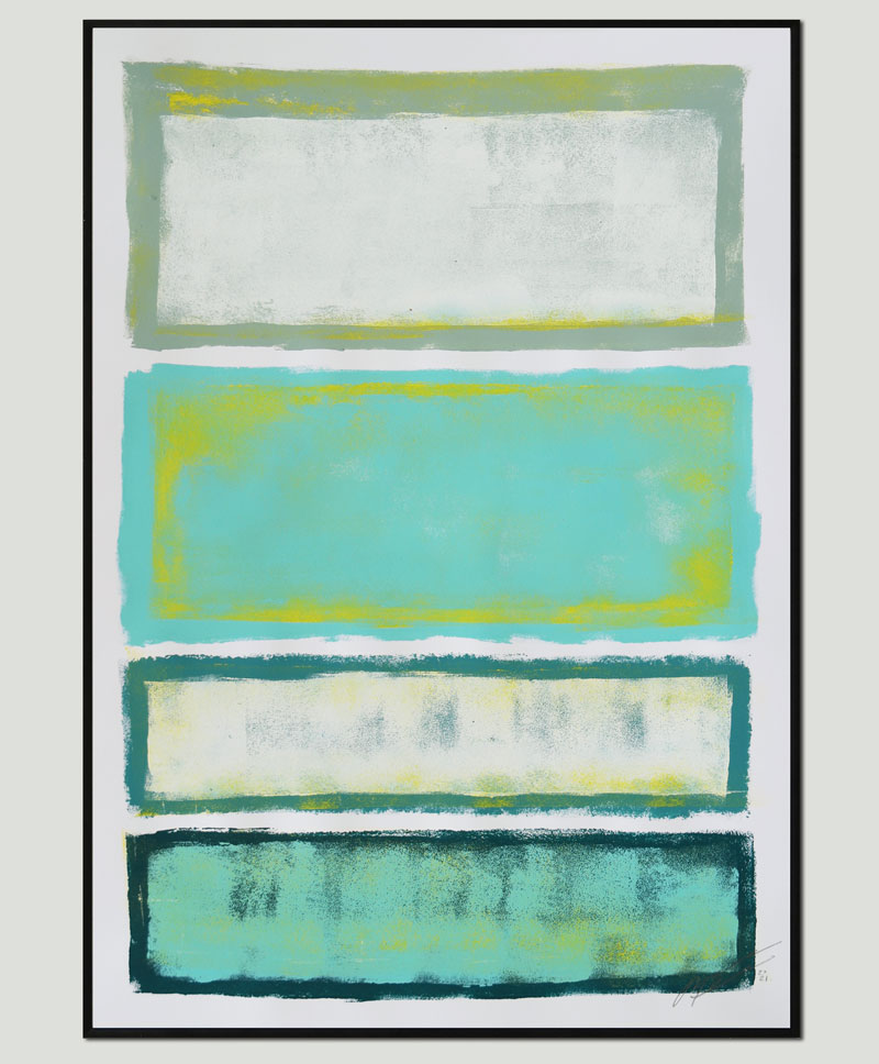 blauw modern schilderij