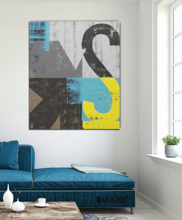 Vintage Typopop in Blue - Ronald Hunter - Afbeelding 2