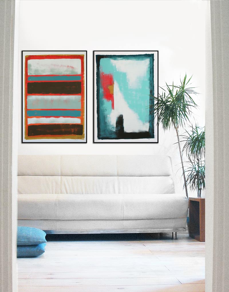 verticaal tweeluik duo schilderij verticaal tweeluik duo schilderij