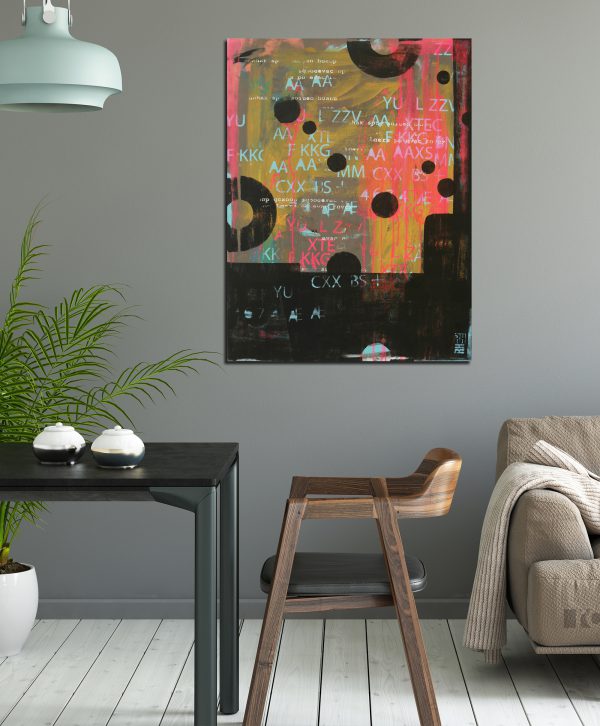typografisch schilderij