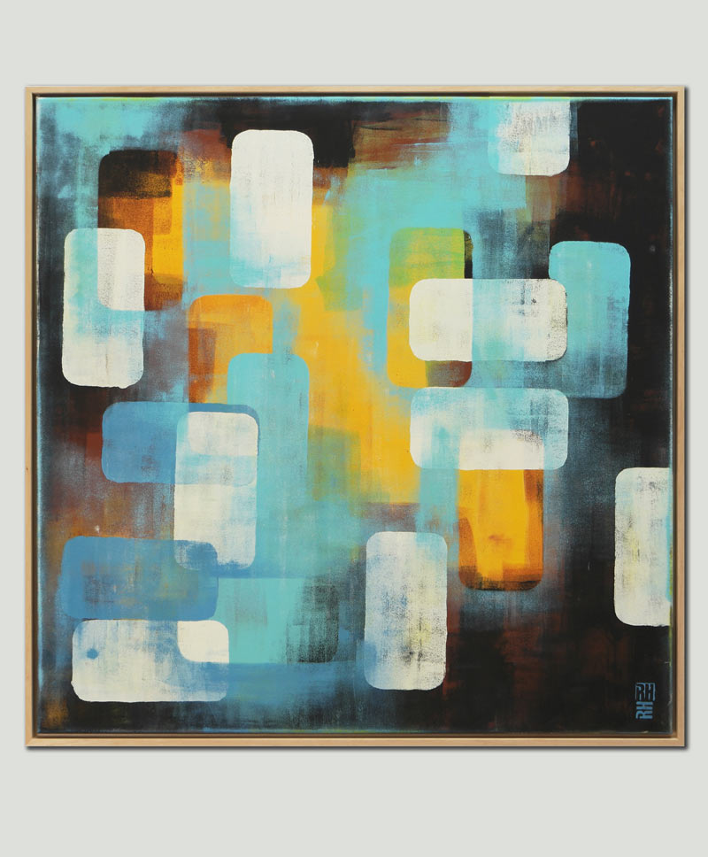 Penetratie handicap condensor Uniek Gelaagd Schilderij | Layer Player (2021) | Ronald Hunter Paintings