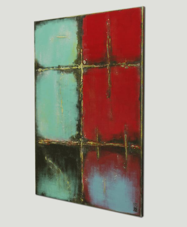 RED over Turquoise - Ronald Hunter - Afbeelding 4