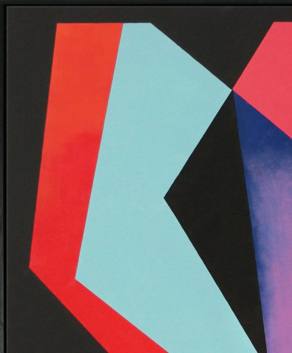 Diamond Red Blue Butterfly - Abstract schilderij - Afbeelding 5