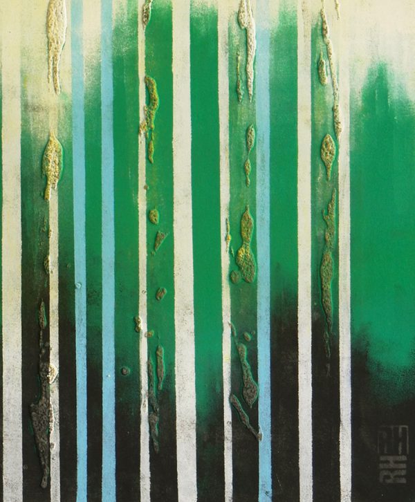 Bright Blue Lines Square  - Ronald Hunter - Afbeelding 6