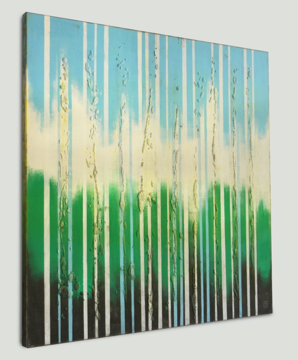 Bright Blue Lines Square  - Ronald Hunter - Afbeelding 3