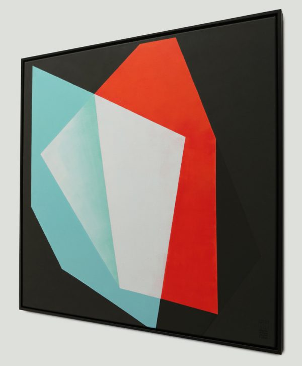 Diamond Blue Red Marble - Abstract schilderij - Afbeelding 4