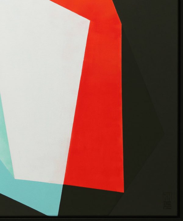 Diamond Blue Red Marble - Abstract schilderij - Afbeelding 6