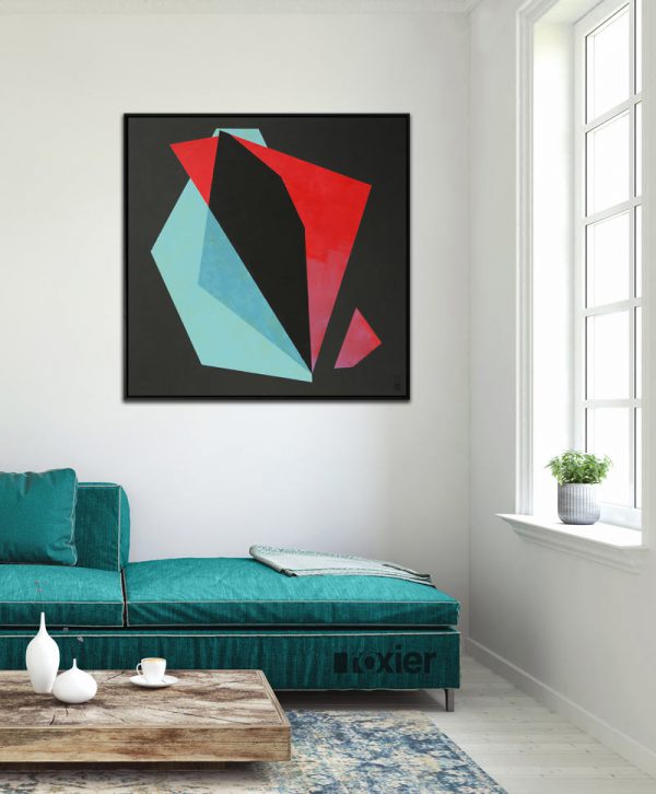 Diamond Red Blue Iris - Incl Lijst - Afbeelding 2