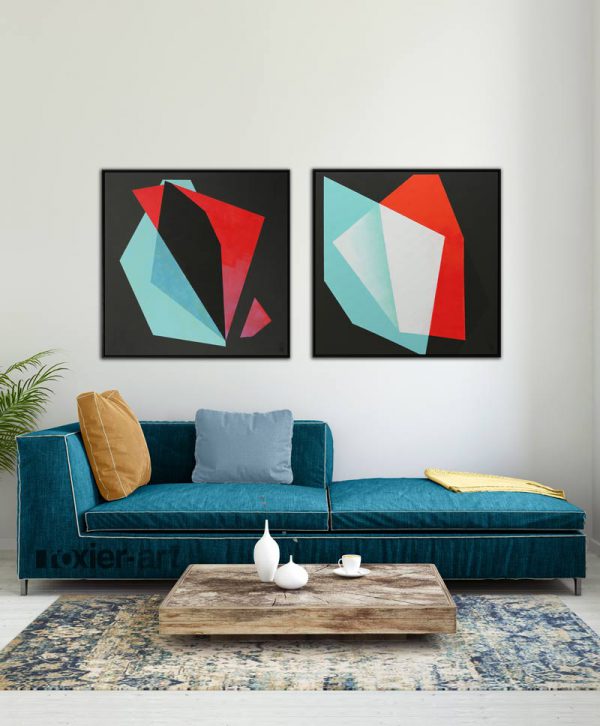 Diamond Red Blue Iris - Incl Lijst - Afbeelding 5