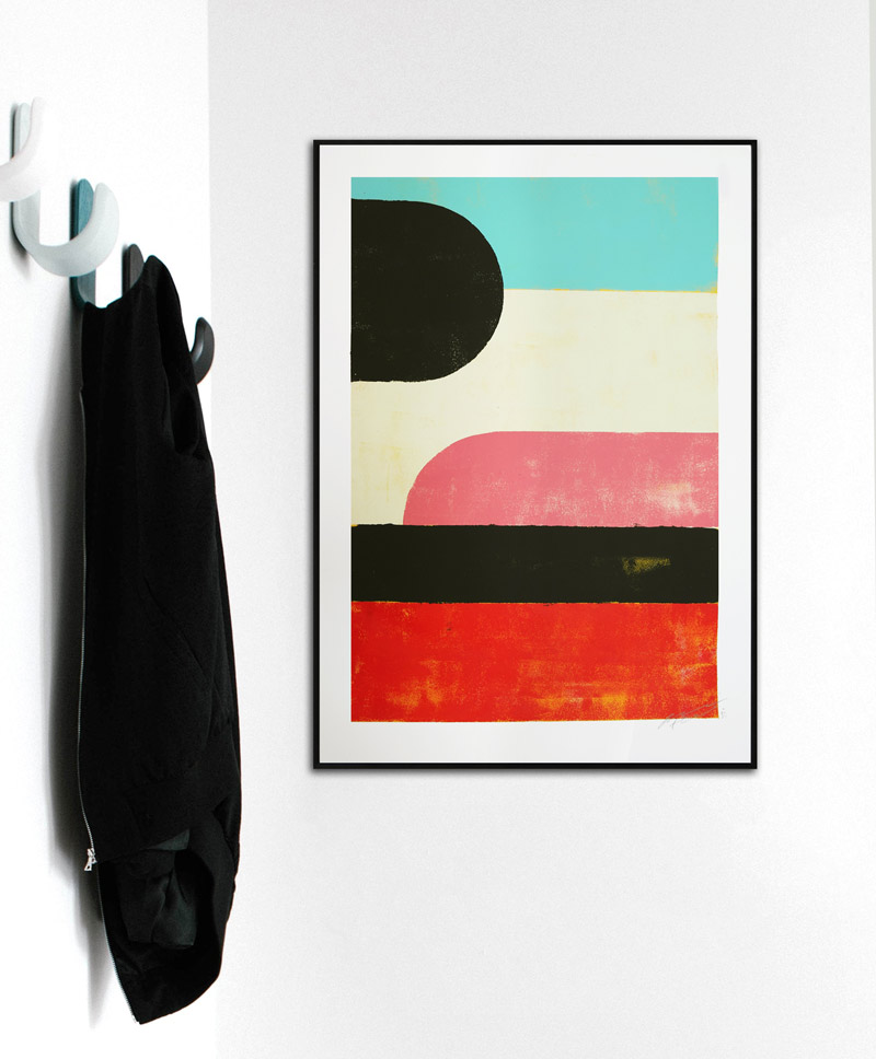 vintage schilderij op papier modern betaalbaar ronald hunter roxier