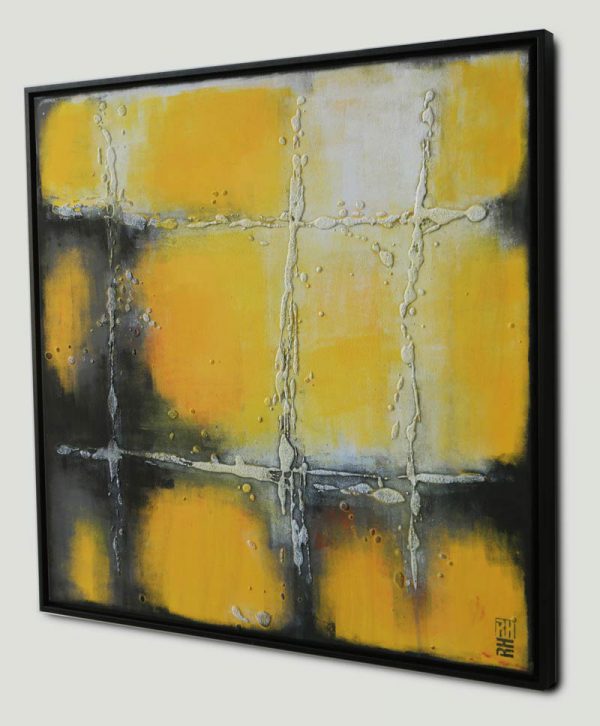 My Yellow Square - Incl Lijst - Ronald Hunter - Afbeelding 3