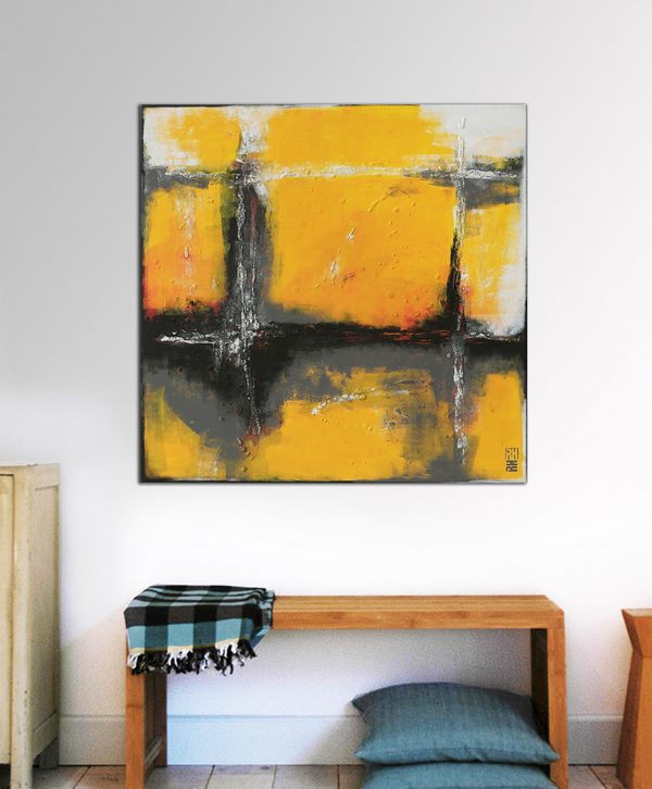 My Yellow Square - Incl Lijst - Ronald Hunter - Afbeelding 2